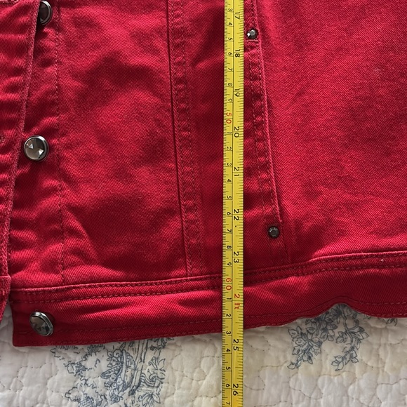 Code Bleu crimson red XL denim jacket. EC - Picture 10 of 10